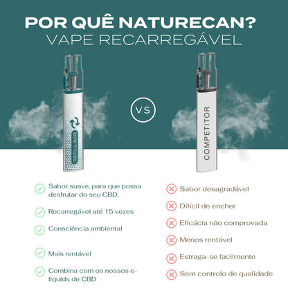 Vape de CBD descartável e recarregável